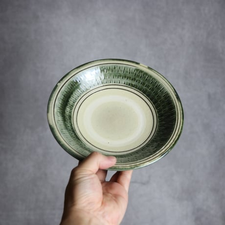 6寸皿1 呉須釉 飛鉋 やちむん 陶器 百草陶房 : 7032007