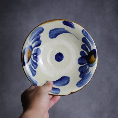 やちむん　北窯　沖縄　もやい　ビームス　松田共司　宮城　登り窯　陶器皿 4枚 やちむん 沖縄 松田共司 7.5寸皿 読谷村北窯 一点物 大皿 の通販
