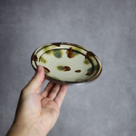 5寸皿1S 三彩 点打 やちむん 陶器 いずみ窯 島袋工房:7028011