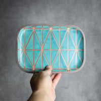 長角皿 中 シャングリラ トルコブルー やちむん 陶器 一翠窯:7021002