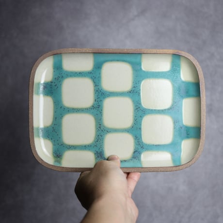 長角皿 大 ソーダ やちむん 陶器 一翠窯:7021003