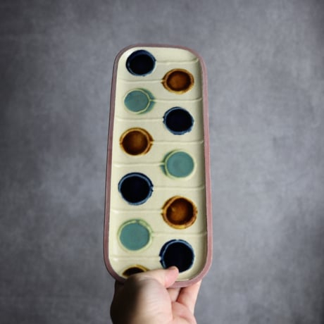 長角皿 長 バルーン やちむん 陶器 一翠窯:7021004