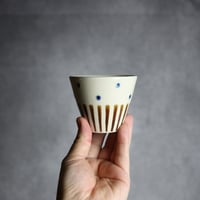 湯呑 飴釉 ストライプ やちむん 陶器 高江洲陶磁器:7205036