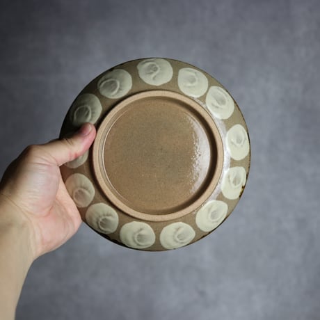6寸皿2 三彩紋 やちむん 陶器 エドメ陶房:7201022