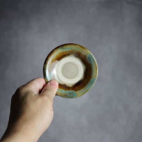 3寸皿S2 三彩 掛釉 やちむん 陶器 北窯 松田米司工房:7003001