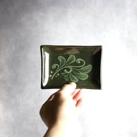 長角皿 口8.5×12 呉須白いっちん やちむん 陶器 陶眞窯:7001269