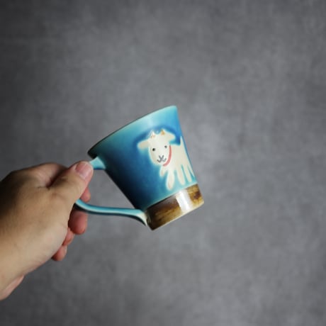 アニマルマグ ヤギ10 やちむん 陶器 アトリエクッチャネ:7026040