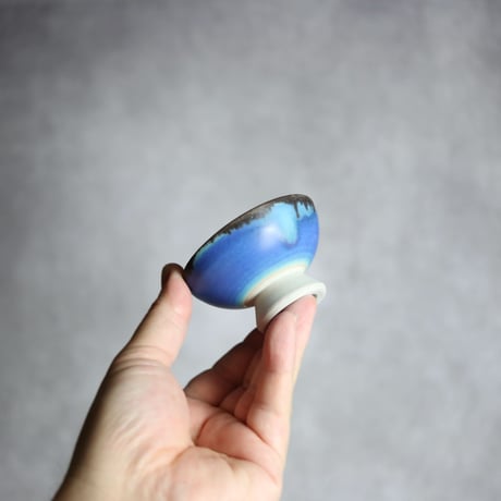 ぐい呑S1 黒 ペルシャ釉 やちむん 陶器 拓美窯:7203028