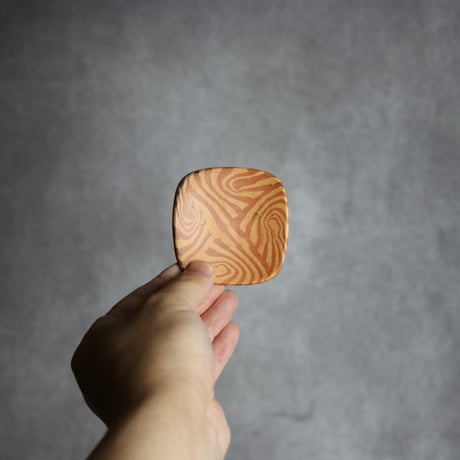 豆皿3 赤 練り込み やちむん 陶器 南蛮焼知念窯 :7209001