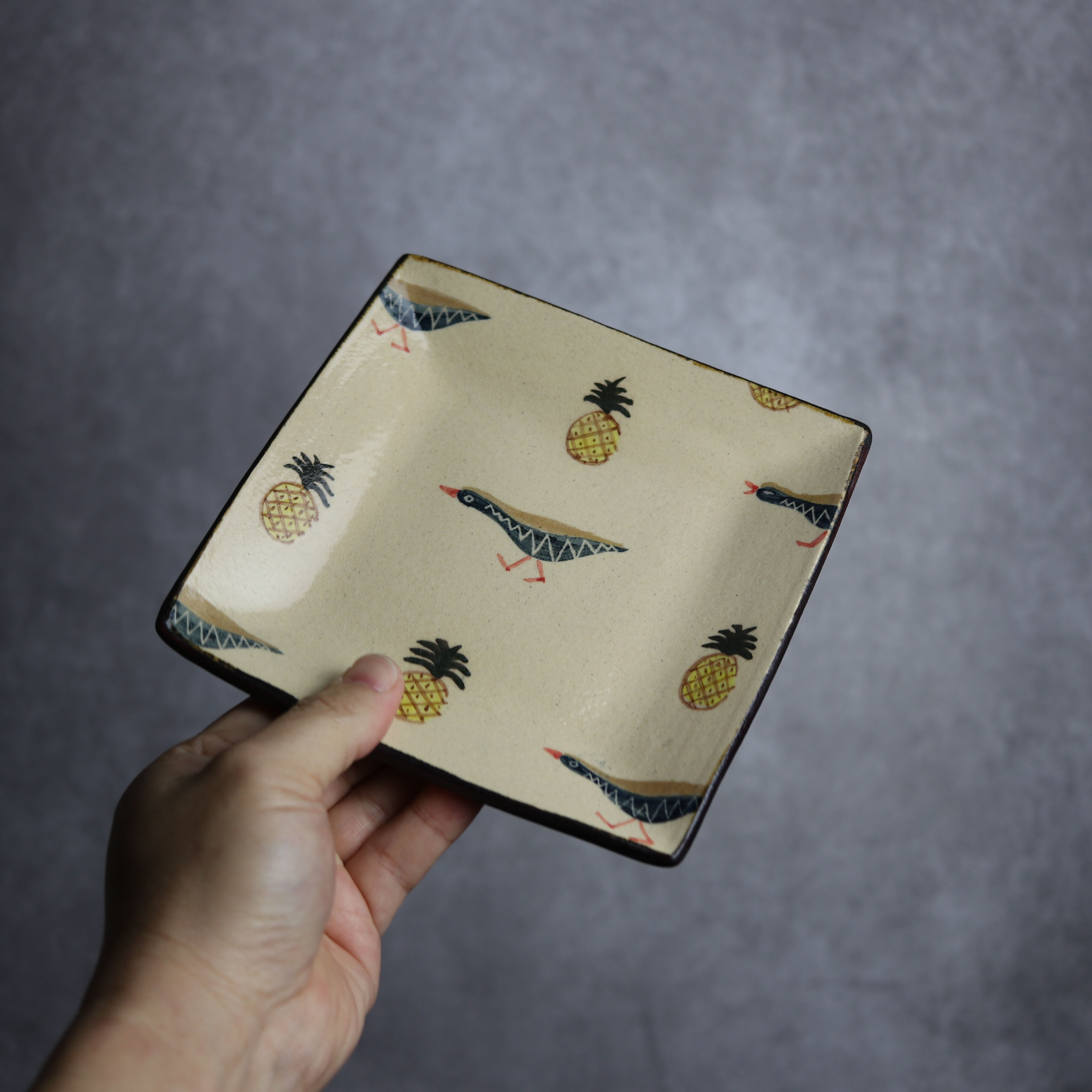 角皿C ヤンバルクイナパイン やちむん 陶器 アトリエクッチャネ