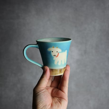 アニマルマグ ヤギ8 やちむん 陶器 アトリエクッチャネ:7026040