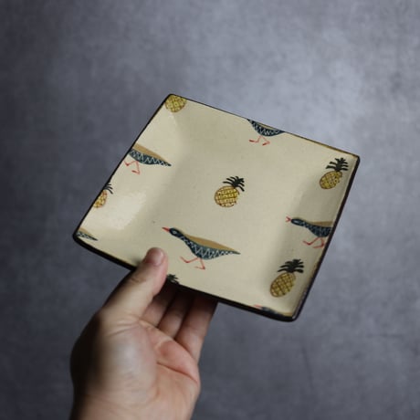 角皿C ヤンバルクイナパイン やちむん 陶器 アトリエクッチャネ:7026017