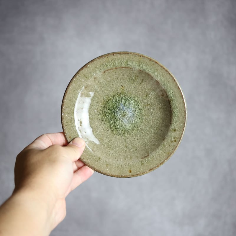5寸リム皿S3 灰釉 やちむん 陶器 仁陶器工房:7023016 | MADE IN OKIN