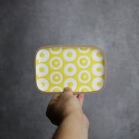 長角皿 小 ヘゴ 黃 やちむん 陶器 一翠窯:7021001