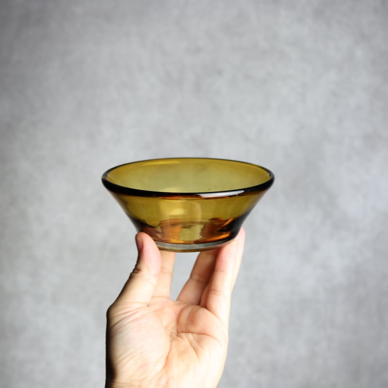 純金箔のガラスボウル 金糸 ガラスボウル (L) ゴールド