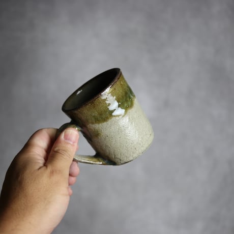 マグカップ1 緑釉 飛鉋 やちむん 陶器 榮一工房:7013086