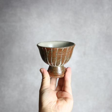 3寸 高杯鉢2 イッチン ライン やちむん 陶器 榮一工房:7013169