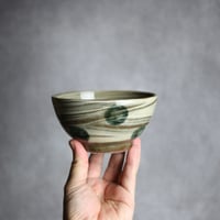 4寸鉢S1 呉須釉 点打 刷毛目 やちむん 陶器 北窯 松田米司工房:7003034