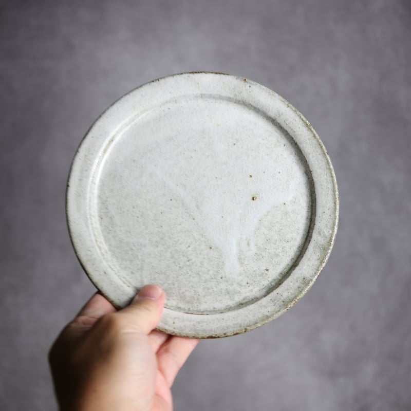 6寸リム平皿1 白 やちむん 陶器 森製陶所:7207002 | MADE IN OKINAWA