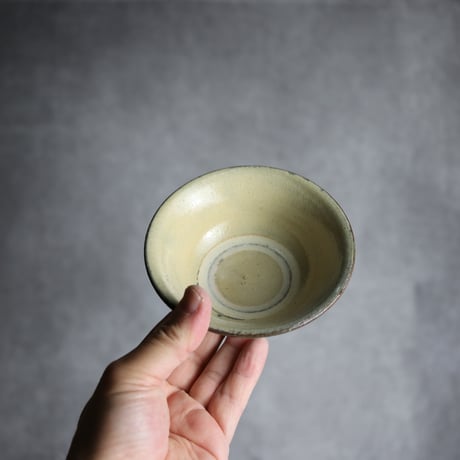 3.5寸マカイ3 呉須釉 丸紋 やちむん 陶器 北窯 宮城正享工房:7005013