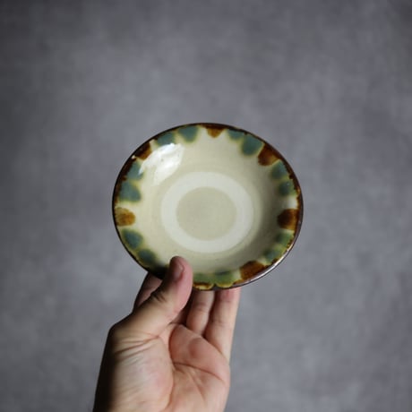 4寸皿1S 三彩 点打 やちむん 陶器 いずみ窯 島袋工房:7028007