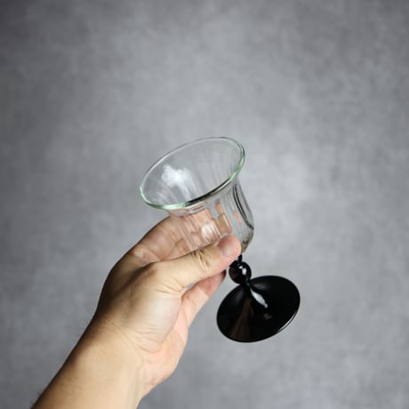 琉球ガラス　縦モールワイングラス ツートン  工房glass32　7105002