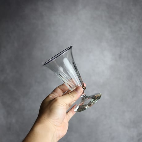 琉球ガラス ヴィンテージ食前酒グラス クリア  工房glass32：7105022