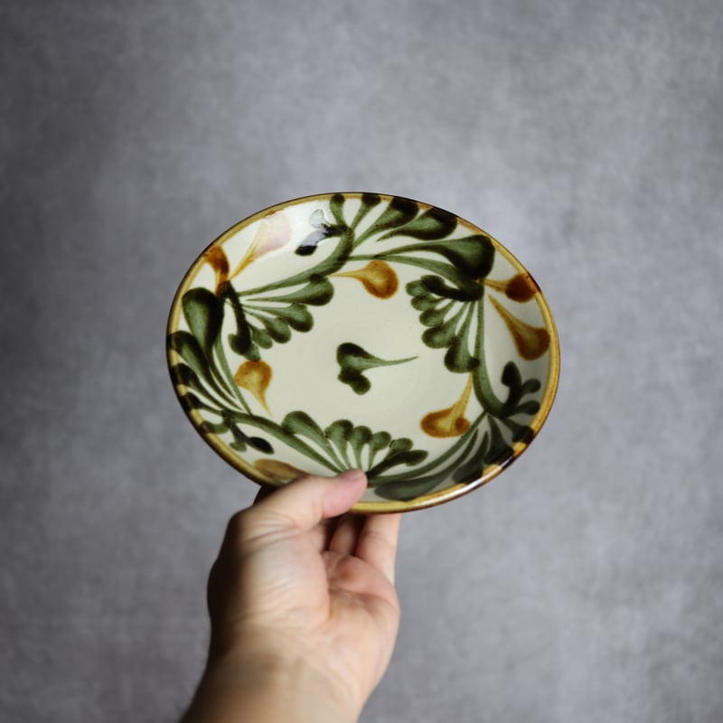 陶芸　手作り陶器　壷　自然薯図柄 陶芸 手作り陶器 壷 自然薯図柄