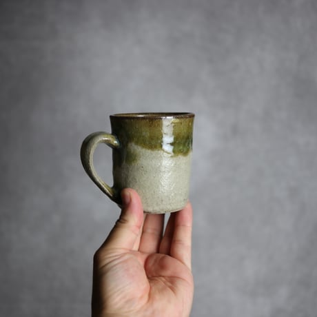 マグカップ1 緑釉 飛鉋 やちむん 陶器 榮一工房:7013086