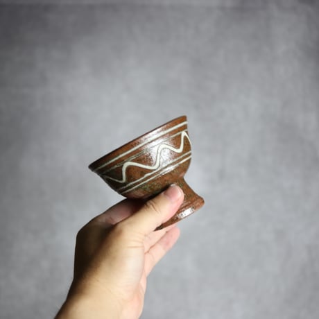 3寸 高杯鉢1 イッチン 波紋 やちむん 陶器 榮一工房:7013169