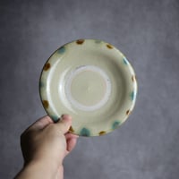 5寸皿S1 三彩 縁点打 やちむん 陶器 北窯 松田米司工房:7003004