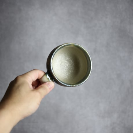 コーヒーカップ小1 緑釉 やちむん 陶器 榮一工房:7013086