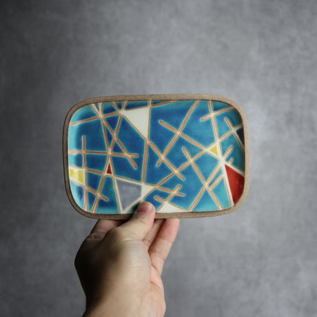 長角皿 小 トニー やちむん 陶器 一翠窯:7021001