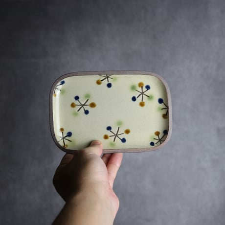 長角皿 小 ランタナ やちむん 陶器 一翠窯:7021001