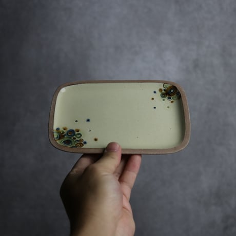 長角皿 小 シャボン やちむん 陶器 一翠窯:7021001