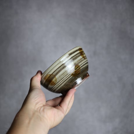 4寸鉢S3 飴釉 点打 刷毛目 やちむん 陶器 北窯 松田米司工房:7003034