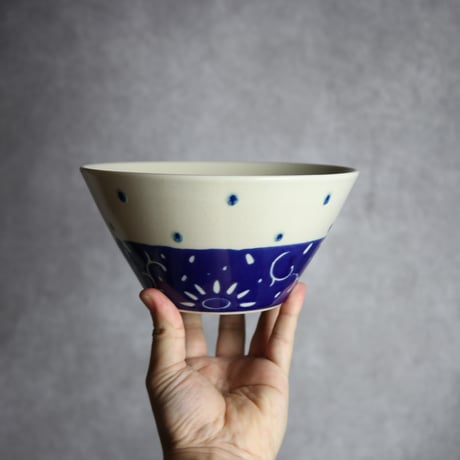 どんぶり 呉須釉 唐草 やちむん 陶器 高江洲陶磁器:7205012