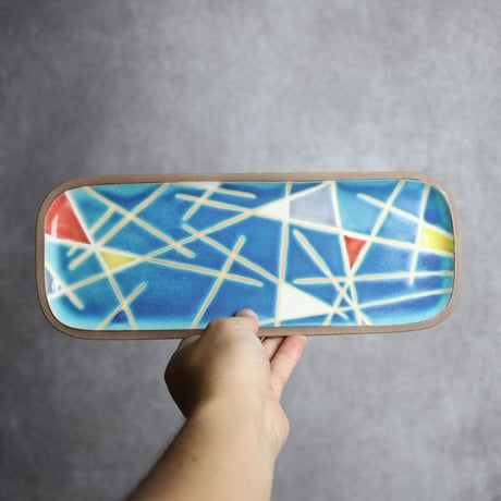 長角皿 長 トニー やちむん 陶器 一翠窯:7021004