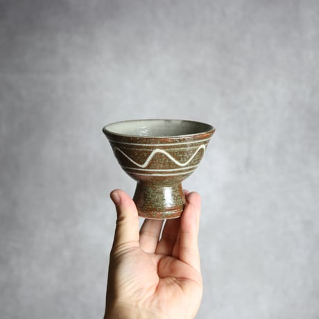 3寸 高杯鉢2 イッチン 波紋 やちむん 陶器 榮一工房:7013169