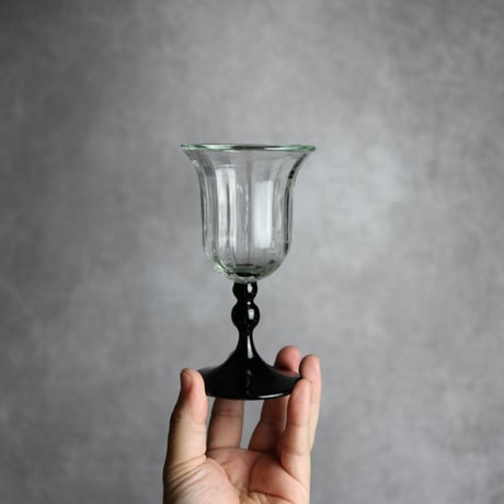 琉球ガラス　縦モールワイングラス ツートン  工房glass32　7105002