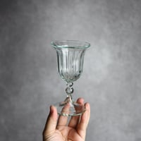 琉球ガラス 縦モールワイングラス クリア  工房glass32 : 7105001