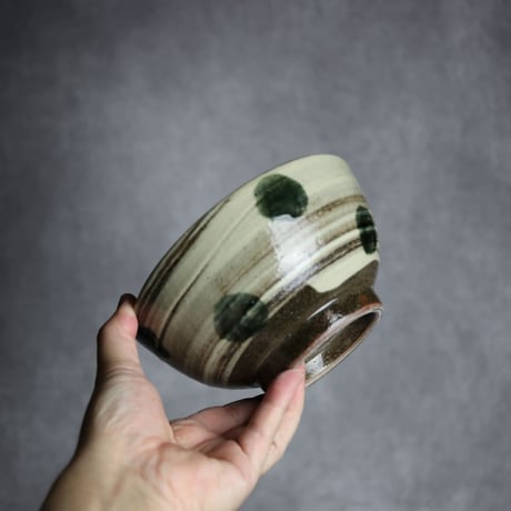5寸鉢S2 呉須釉 点打 刷毛目 やちむん 陶器 北窯 松田米司工房:7003035