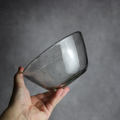 気泡ボウル小 クリア 琉球ガラス ガラス工房 清天:7102005