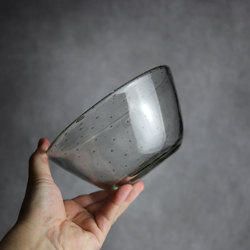 清天　琉球ガラス　取り皿　4枚セット 忠之助商店 / ガラス工房清天 気泡皿・小 (水色)