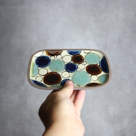 長角皿 小 カサブランカ やちむん 陶器 一翠窯:7021001