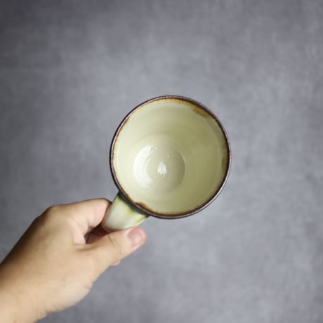 マグカップ2S 飴 呉須釉 格子点打 やちむん 陶器 いずみ窯 島袋工房:7028085