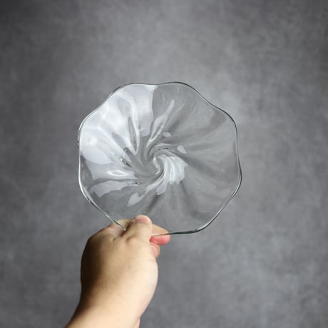 7105016 うず小皿 琉球ガラス 工房glass32