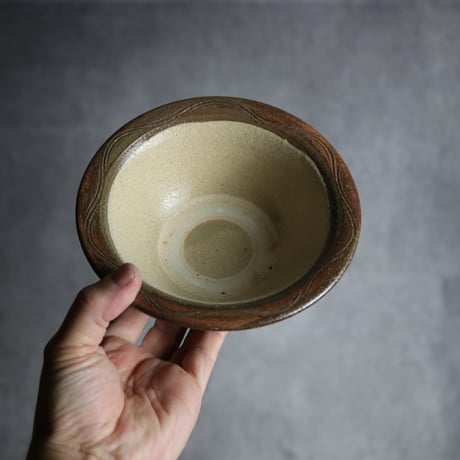 5寸ワンブー3 櫛掻 やちむん 陶器 北窯 宮城正享工房:7005018