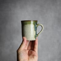 マグカップ2 緑釉 飛鉋 やちむん 陶器 榮一工房:7013086