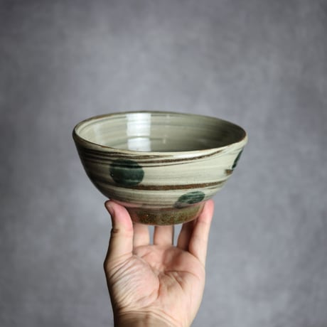 5寸鉢S3 呉須釉 点打 刷毛目 やちむん 陶器 北窯 松田米司工房:7003035